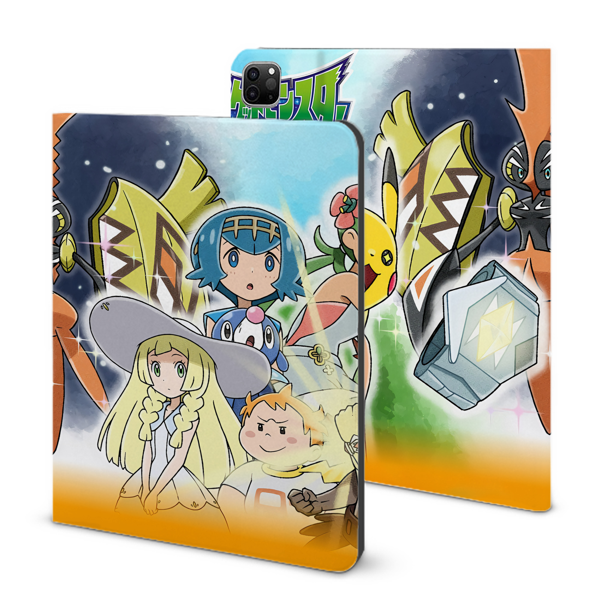 （画像用） ポケットモンスター Pokémon IPad ケース ブック型 PUレザー TPU 耐衝撃 軽量 薄型 ペン収納なし 全面保護 IPad 各モデル対応